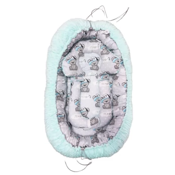 BLBSBaby Többfunkciós babafészek szűkítővel - Mackó boy