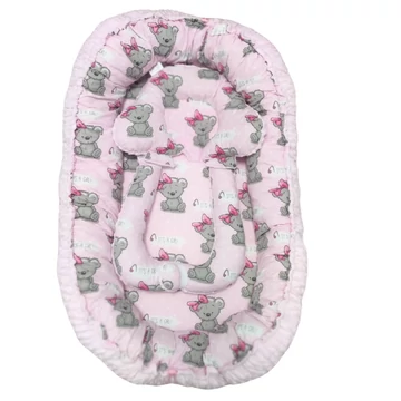 BLBSBaby Többfunkciós babafészek szűkítővel - Mackó girl