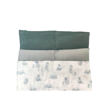 Textilpelenka csomag 3 db khaki medve