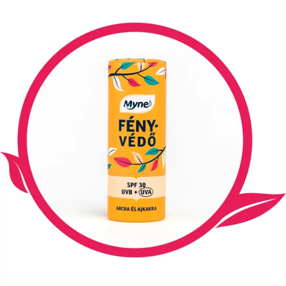 Myne Fényvédő arckrém és ajakápoló stift málnamagolajjal - SPF 30